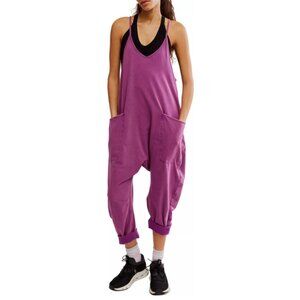 Free People Movement Women's Hot Shot Onesie in Deep Mulberry size XS NWT